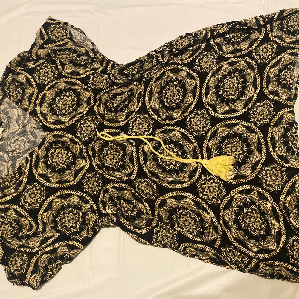 EARTHBOUND Gold Patterned Dress